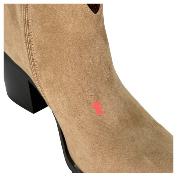 White Mountain Beachwood Tan Microsuede Womens Ankle Boots Size 9M - Picture 7 of 11